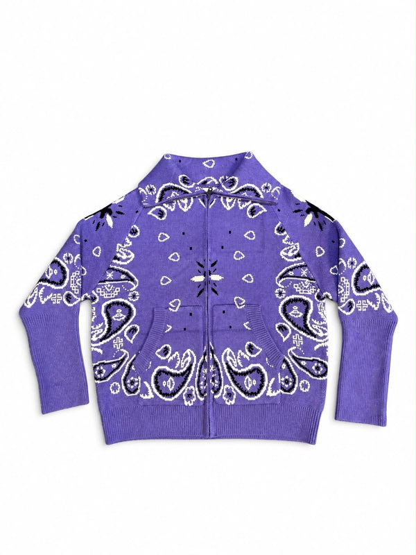 HEARTS Cardigan Bandana Purple