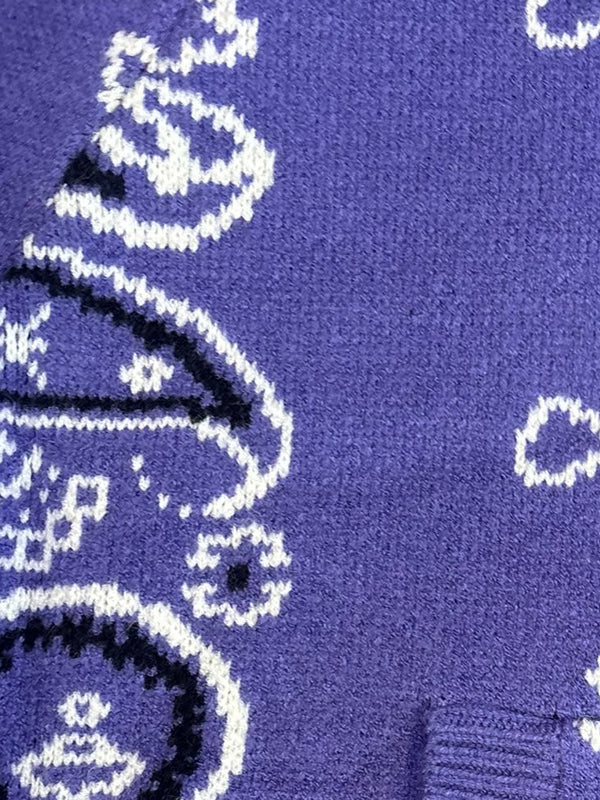 HEARTS Cardigan Bandana Purple