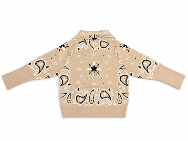 HEARTS Cardigan Bandana Beige