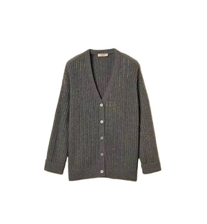 Twinset knitted cardigan grey malange