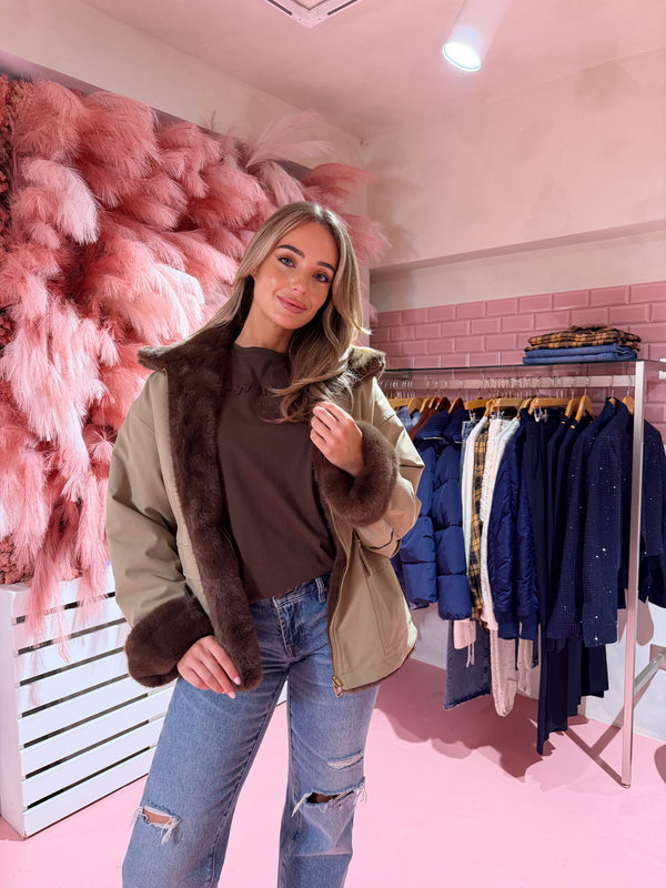 Hearts Parka Khaki