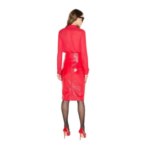 Elisabetta Franchi Skirt Vernice Rosso
