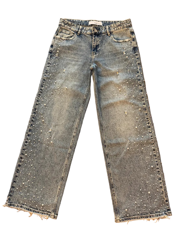 Queen Hearts – Pearl & Rhinestone Jeans