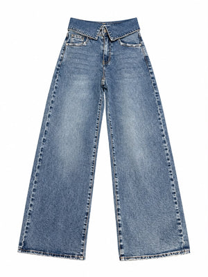 Hearts Wide Leg Jeans met Omgeslagen Tailleband - HEARTS Zandvoort