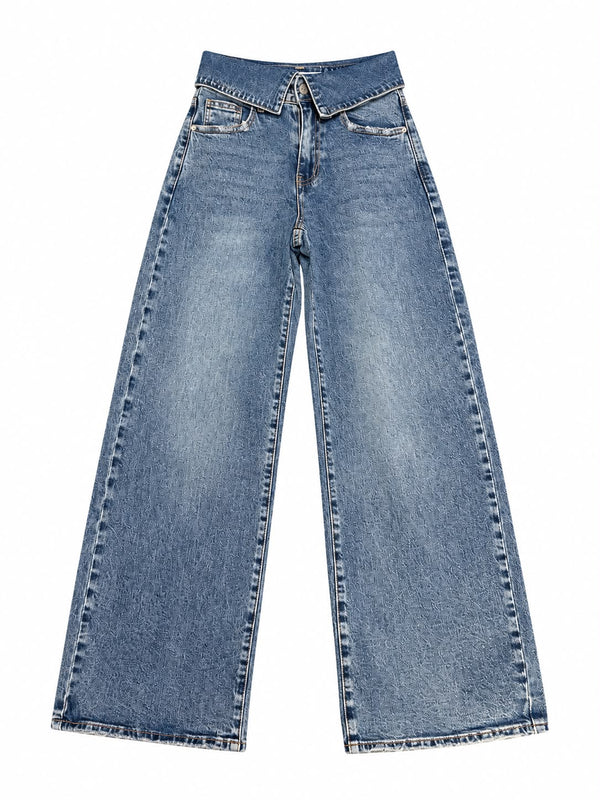 Hearts Wide Leg Jeans met Omgeslagen Tailleband - HEARTS Zandvoort