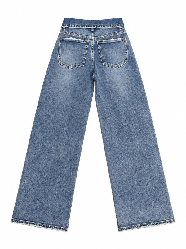 Hearts Wide Leg Jeans met Omgeslagen Tailleband - HEARTS Zandvoort
