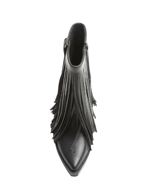 Cowboy Boots Fringe Black - My Store