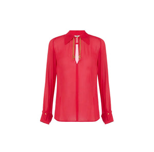 Elisabetta Franchi Blouse Red Passion - HEARTS Zandvoort