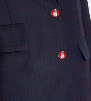 Elisabetta Franchi Cool Wool Blazer Pinestripe - HEARTS Zandvoort