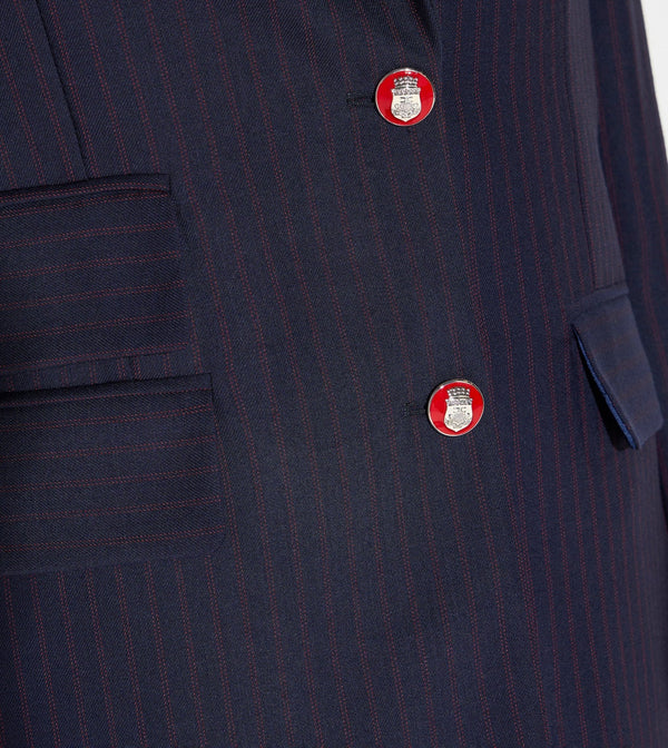 Elisabetta Franchi Cool Wool Blazer Pinestripe - HEARTS Zandvoort