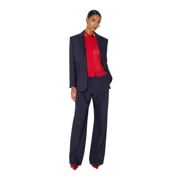 Elisabetta Franchi Cool Wool Blazer Pinestripe - HEARTS Zandvoort