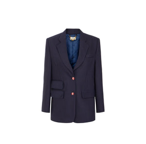 Elisabetta Franchi Cool Wool Blazer Pinestripe - HEARTS Zandvoort