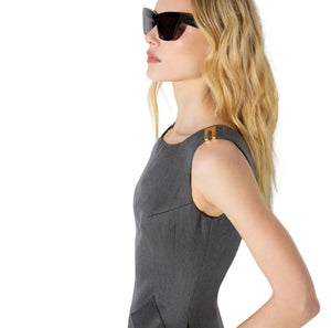 Elisabetta Franchi Cool Wool Dress Heather Grey - HEARTS Zandvoort