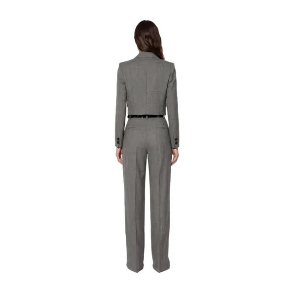 Elisabetta Franchi Cropped Blazer Heather Grey - HEARTS Zandvoort