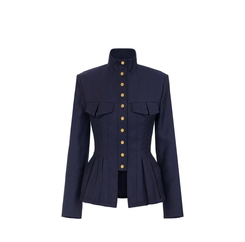 Elisabetta Franchi Jacket Cool Wool Midnight Blue - HEARTS Zandvoort