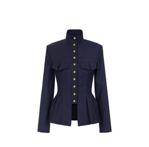 Elisabetta Franchi Jacket Cool Wool Midnight Blue - HEARTS Zandvoort