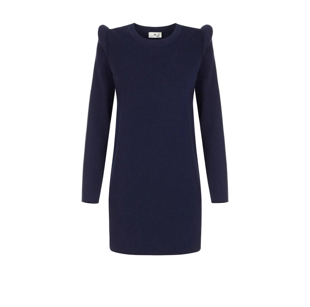 Elisabetta Franchi Knitted Dress Blue Notte - HEARTS Zandvoort