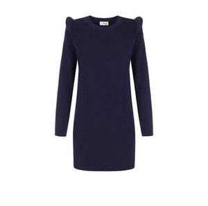 Elisabetta Franchi Knitted Dress Blue Notte - HEARTS Zandvoort