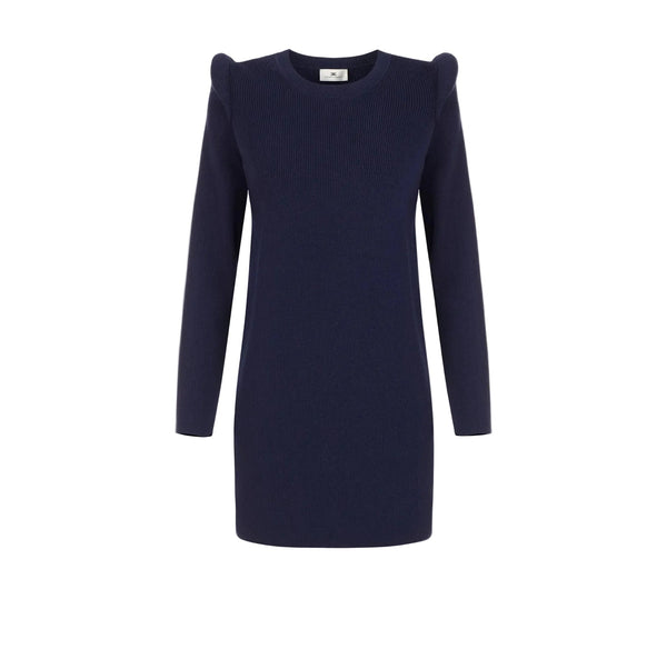 Elisabetta Franchi Knitted Dress Blue Notte - HEARTS Zandvoort