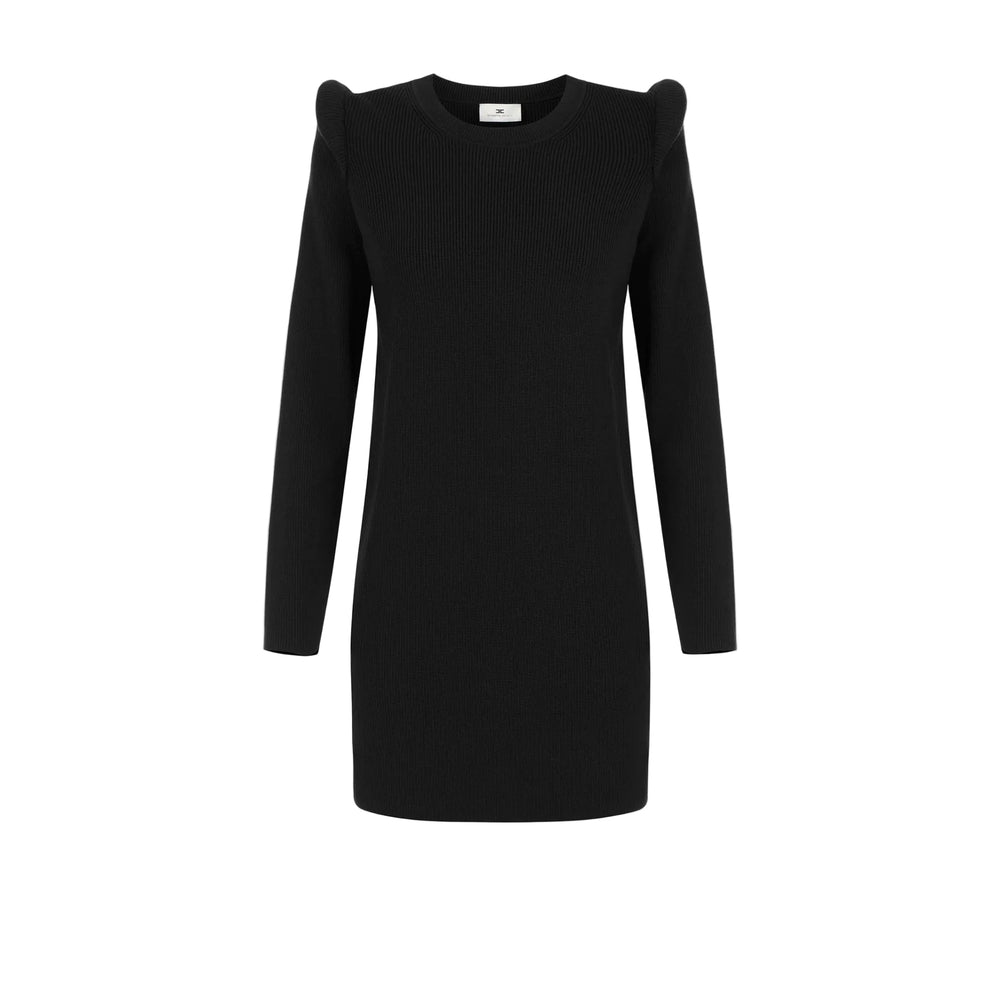 Elisabetta Franchi Knitted Dress Nero - HEARTS Zandvoort