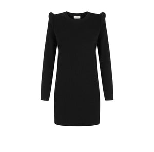 Elisabetta Franchi Knitted Dress Nero - HEARTS Zandvoort