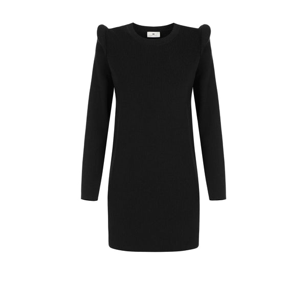 Elisabetta Franchi Knitted Dress Nero - HEARTS Zandvoort