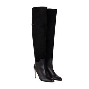 Elisabetta Franchi Leather Boots Nero - HEARTS Zandvoort
