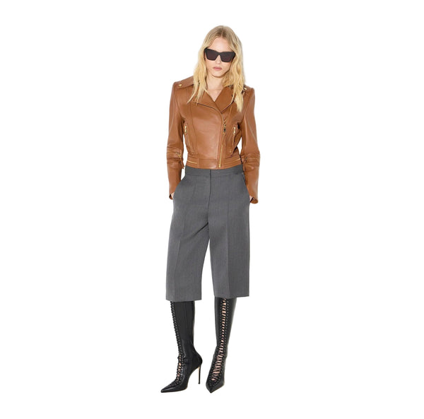 Elisabetta Franchi Leather Jacket Sigaro - HEARTS Zandvoort