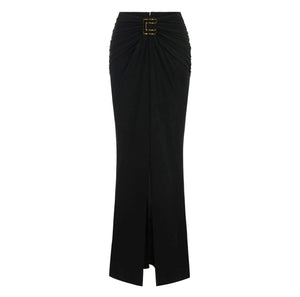 Elisabetta Franchi Long Skirt Nero - HEARTS Zandvoort