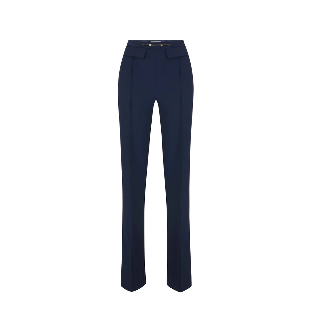 Elisabetta Franchi Palazzo Pants Midnight Blue - HEARTS Zandvoort