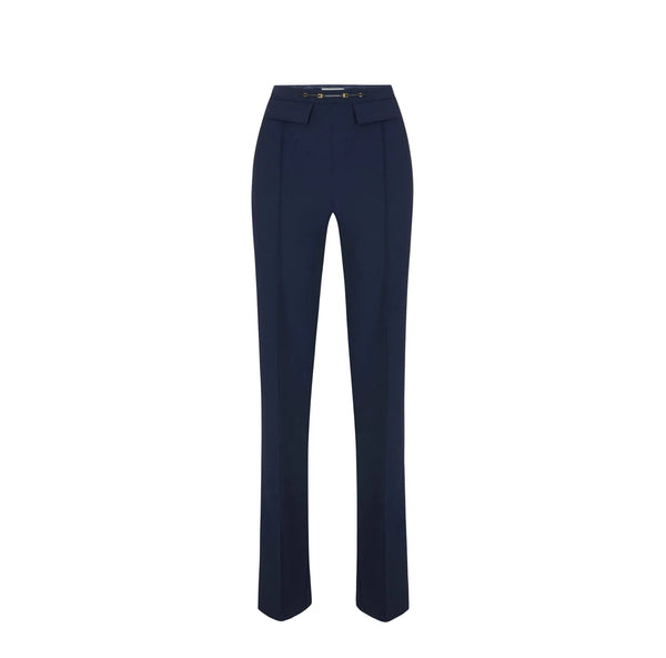 Elisabetta Franchi Palazzo Pants Midnight Blue - HEARTS Zandvoort