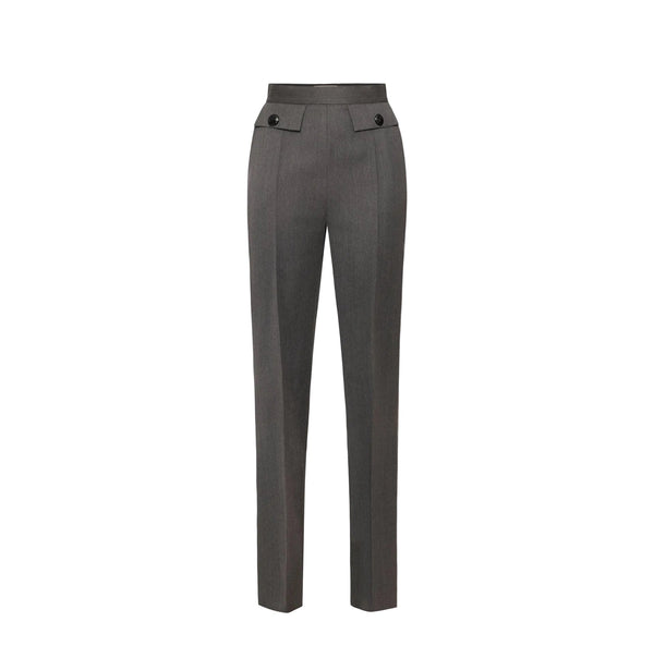 Elisabetta Franchi Pants Cool Wool Heather Grey - HEARTS Zandvoort