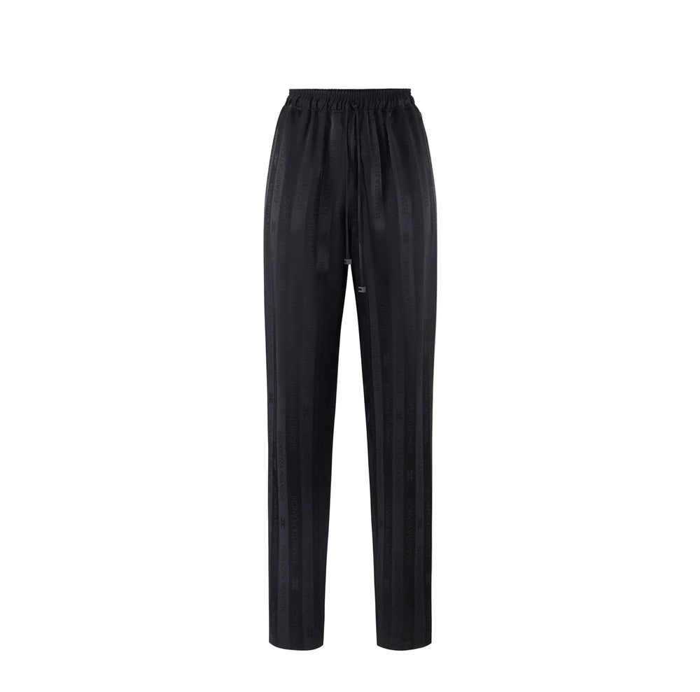 Elisabetta Franchi Satin Pants Nero - My Store