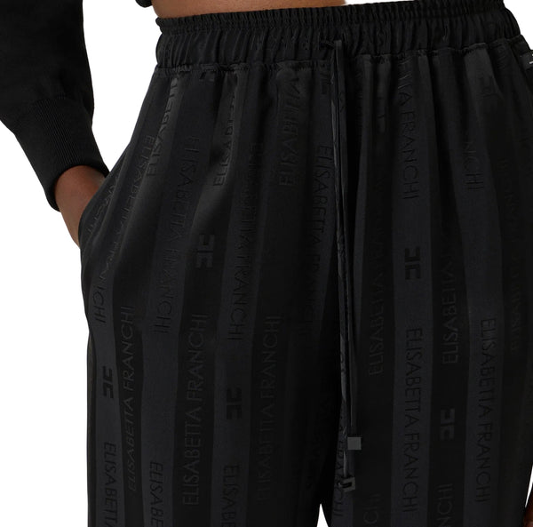 Elisabetta Franchi Satin Pants Nero - My Store