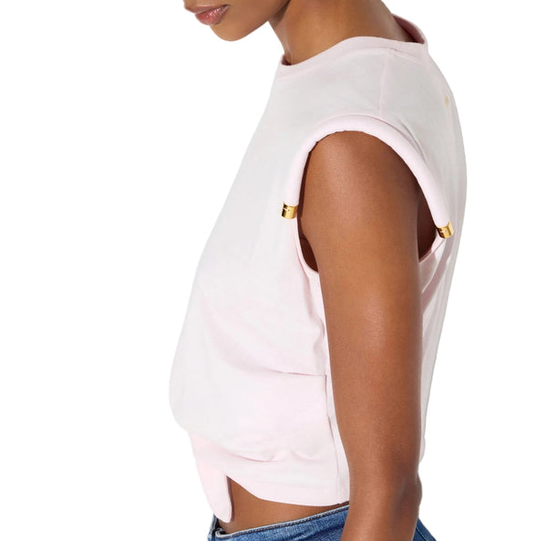 Elisabetta Franchi T-shirt Marshmallow - HEARTS Zandvoort