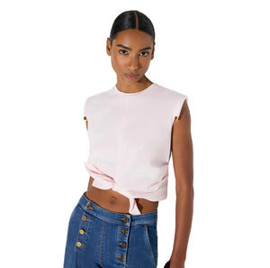 Elisabetta Franchi T-shirt Marshmallow - HEARTS Zandvoort