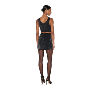 Elisabetta Franchi Top Nero Silver - HEARTS Zandvoort