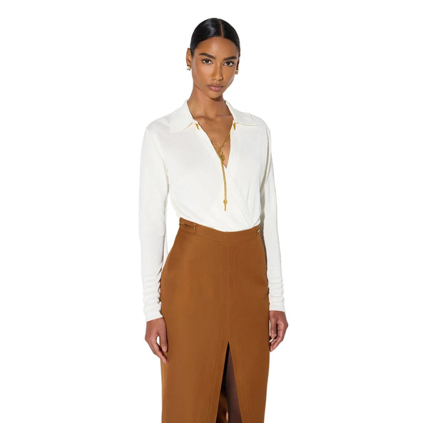 Elisabetta Franchi Tricot Body Burro - HEARTS Zandvoort
