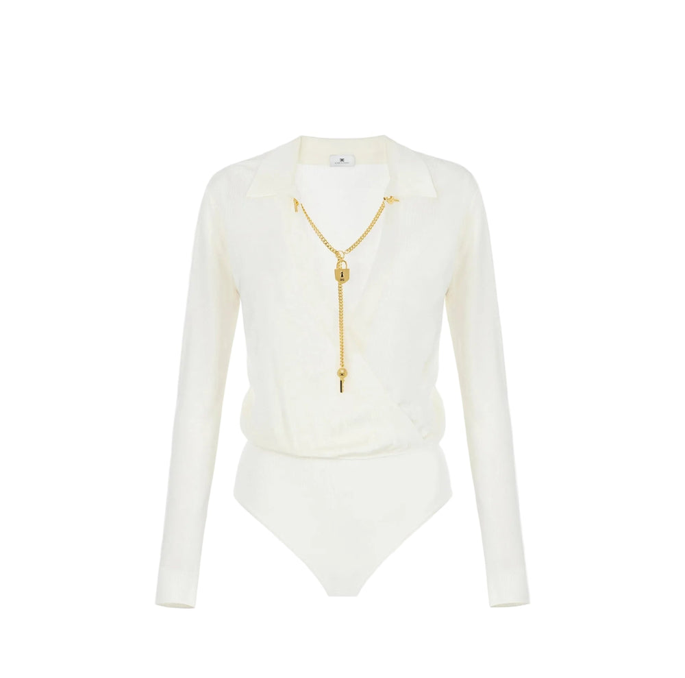 Elisabetta Franchi Tricot Body Burro - HEARTS Zandvoort