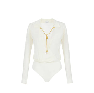 Elisabetta Franchi Tricot Body Burro - HEARTS Zandvoort
