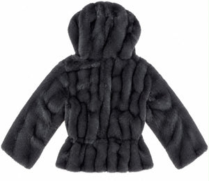 Hearts Faux Fur Jas Met Capuchon Donkergrijs - HEARTS Zandvoort