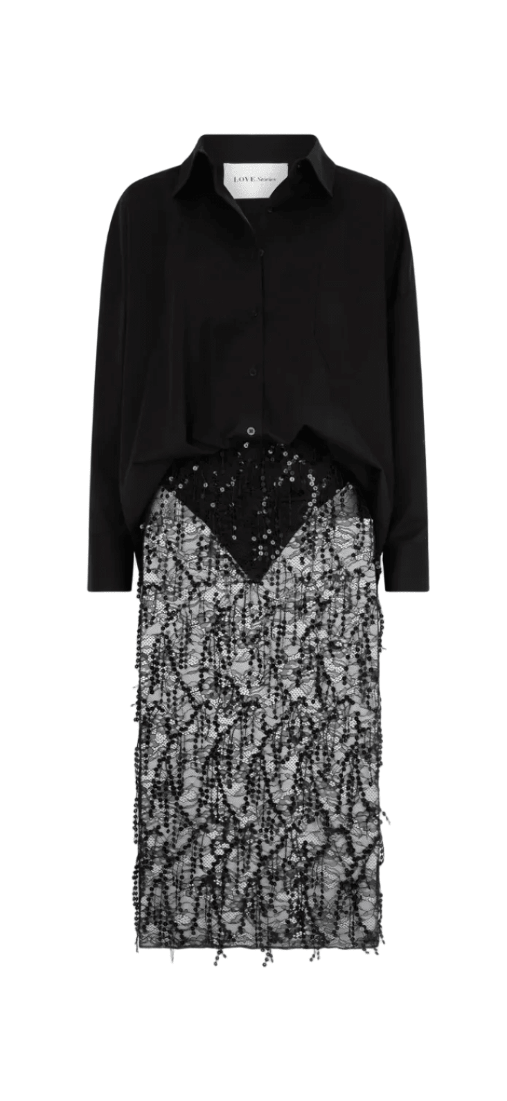 Love Stories Intimates Joey Dress Black - HEARTS Zandvoort