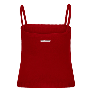 Love Stories Intimates Miranda + Camille Wool Blend Twinset Red - HEARTS Zandvoort