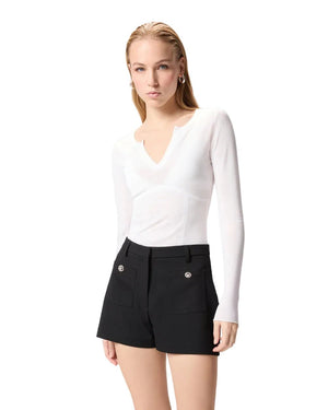 Pinko Asteroide Serafino Top White - My Store