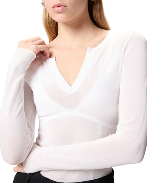 Pinko Asteroide Serafino Top White - My Store