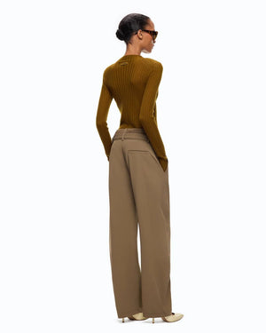 Pinko Barrel-Fit Trouser Green - HEARTS Zandvoort