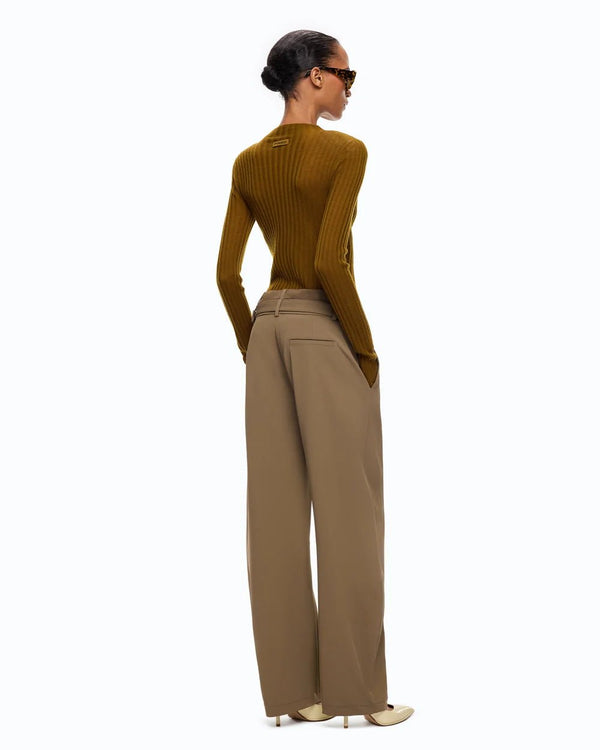 Pinko Barrel-Fit Trouser Green - HEARTS Zandvoort