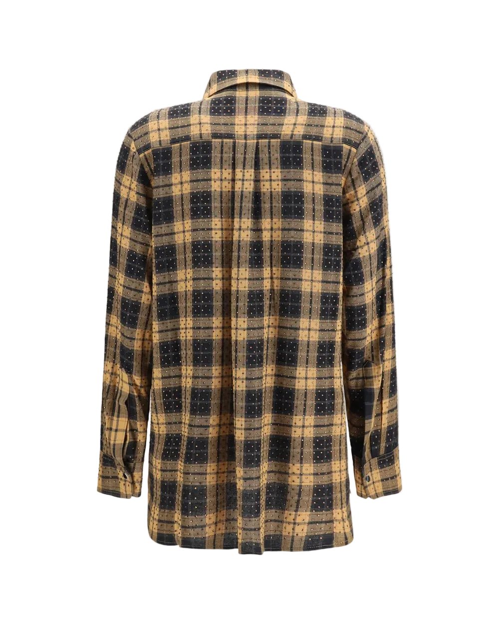 Pinko Blouse Check With Rhinestones Camel/Black - HEARTS Zandvoort