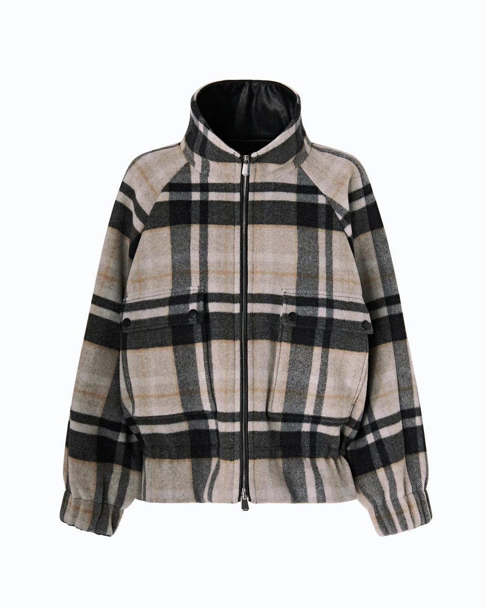 Pinko Borragine Jacket Antracite/Cammello - HEARTS Zandvoort