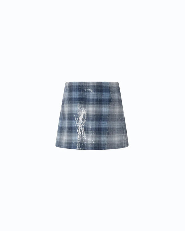 Pinko Checked Skirt With Sequins - HEARTS Zandvoort
